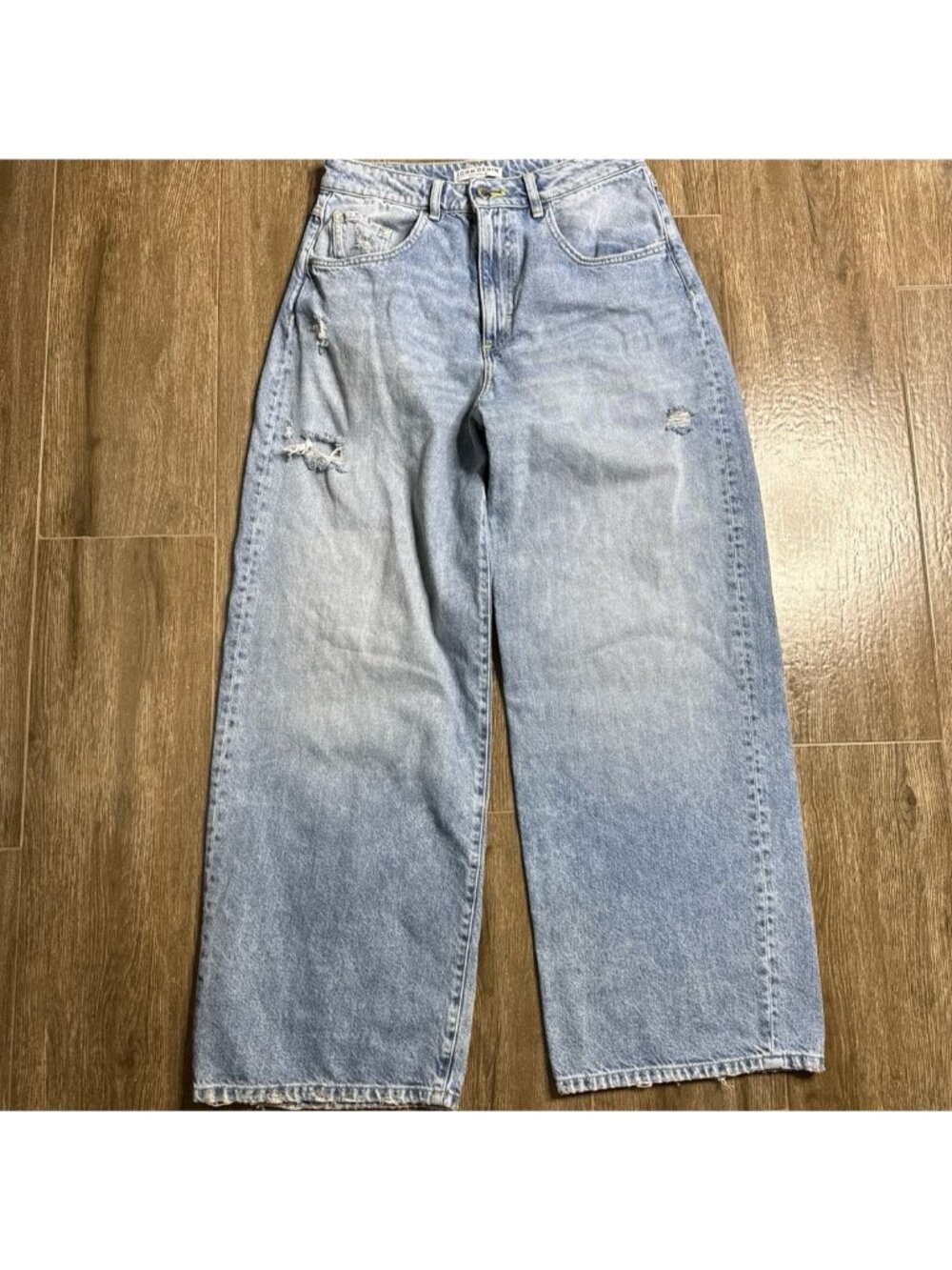 Icon Denim Poppy Wide Leg High Rise Jeans Sky Blue 31